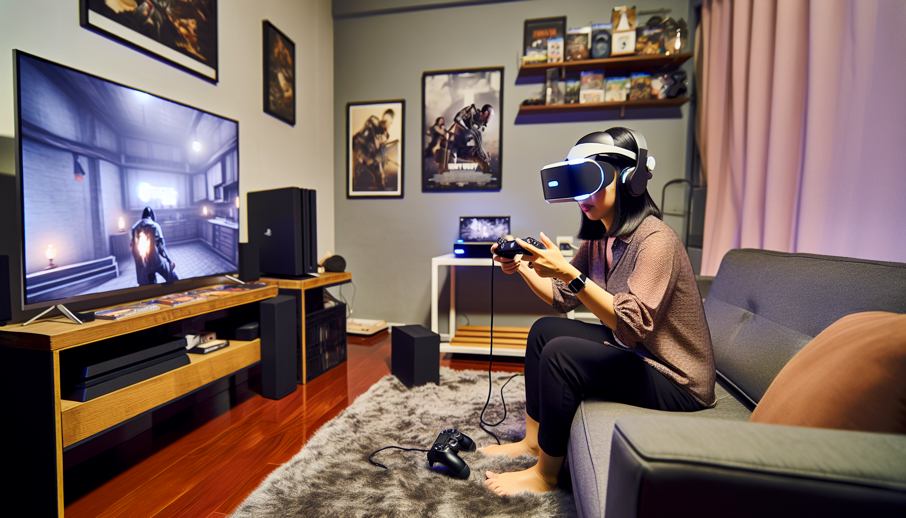 Die besten PlayStation 4 Pro-Spiele: Ein Gamer erlebt faszinierende VR-Erfahrungen auf der PS4 Pro.